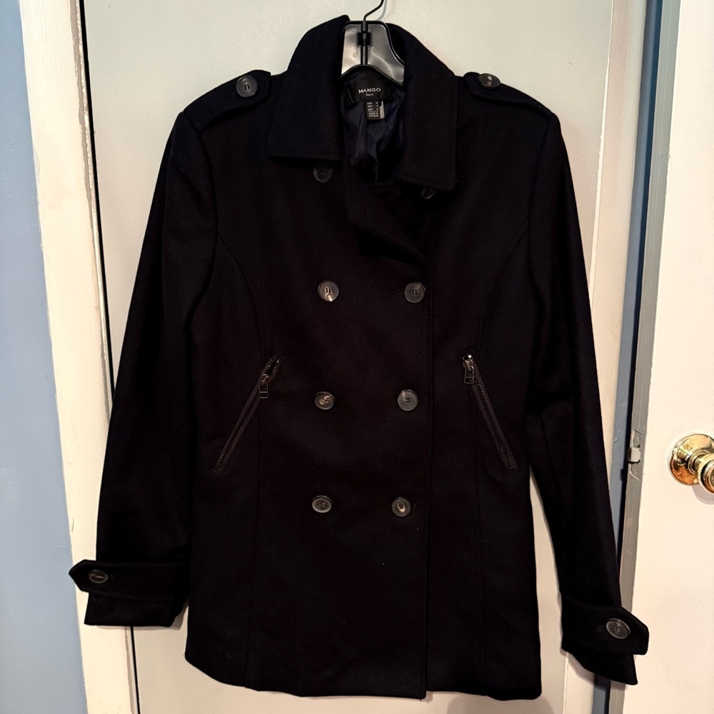 Mango Dark Navy Coat